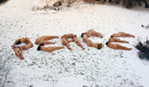 Midwest Women in the snow for Peace
