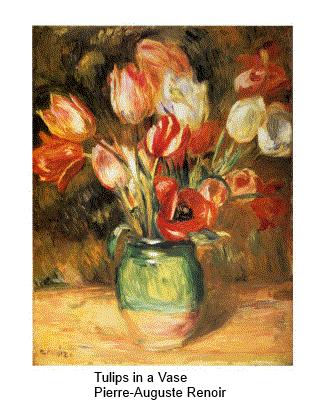 Tulips in a Vase by Renoir